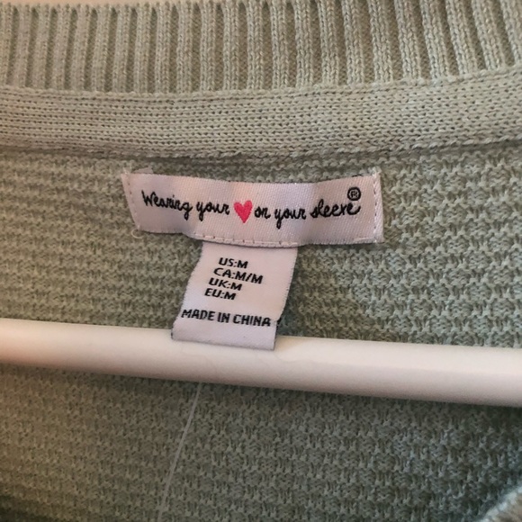 Mint Green Sweater - Picture 2 of 2